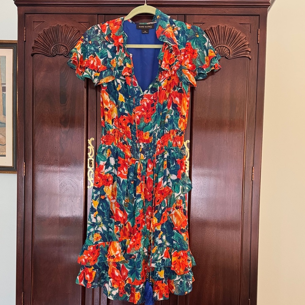 Floral Ruffle Dress by Duro Olowu (designer worn by Michelle Obama)